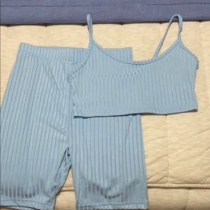 Matching set- Biker Shorts and crop top